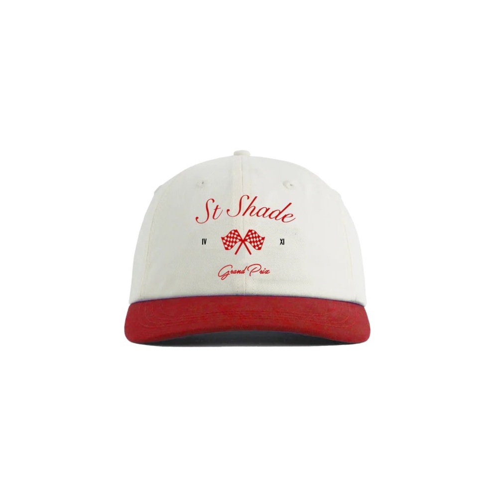 White and Red Men's Hat